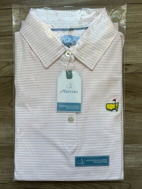 Master’s Magnolia Lane Women’s Size Medium Shirt Lt Pink Striped New in package